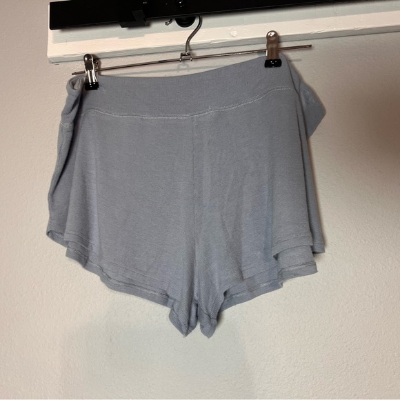 Athleta Well Rested Rib Sleep Short Size Large Blue Ribbed Soft - Picture 2 of 9